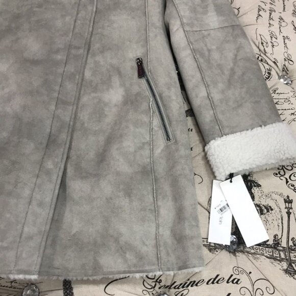 Calvin Klein Faux-Shearling Coat - Picture 4 of 12